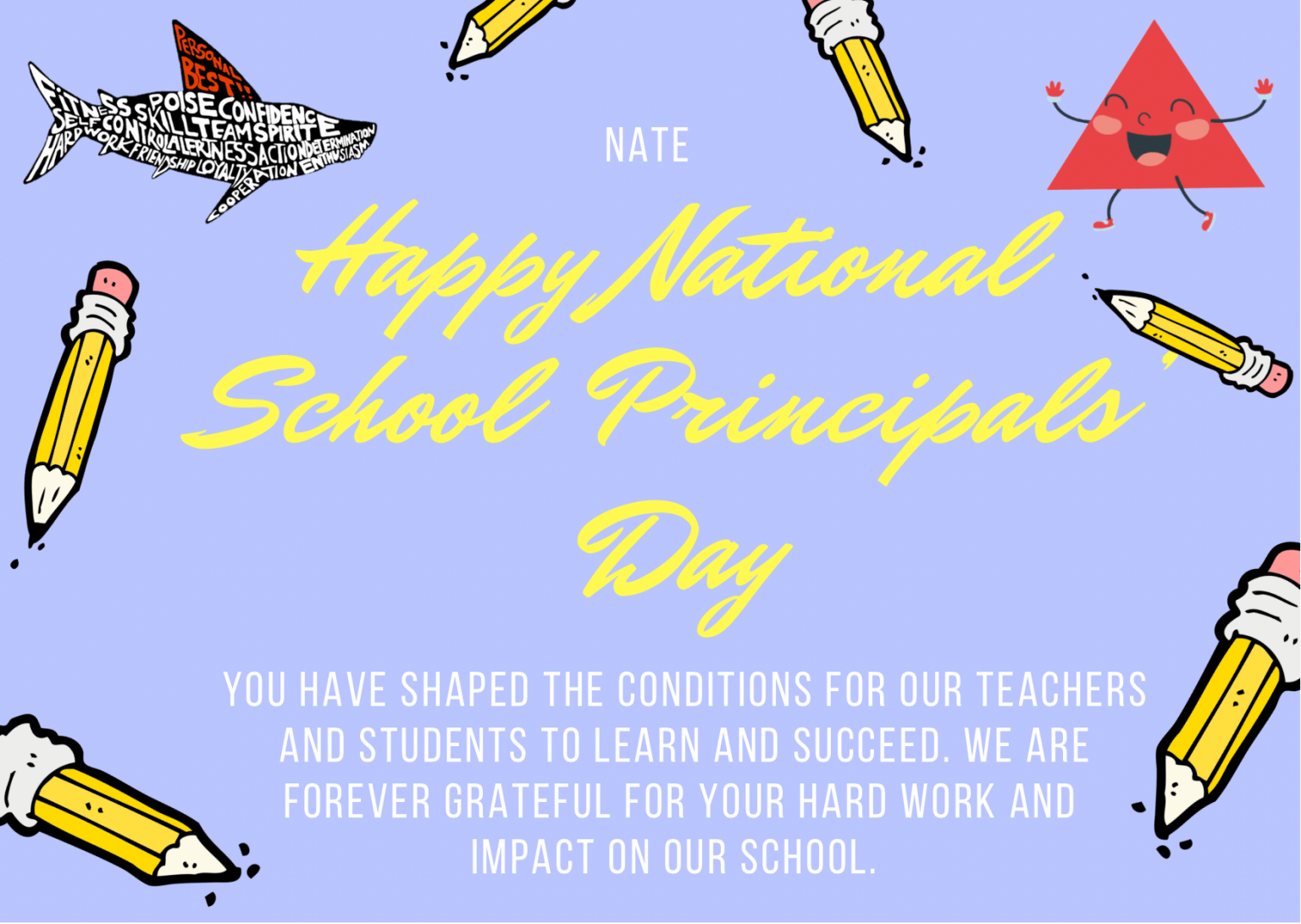 School Principals Day 2024 Poster alica geraldine